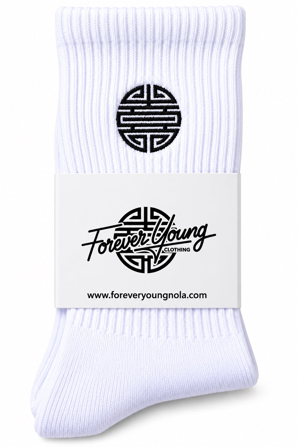EMBLEM CREW SOCKS- BLACK