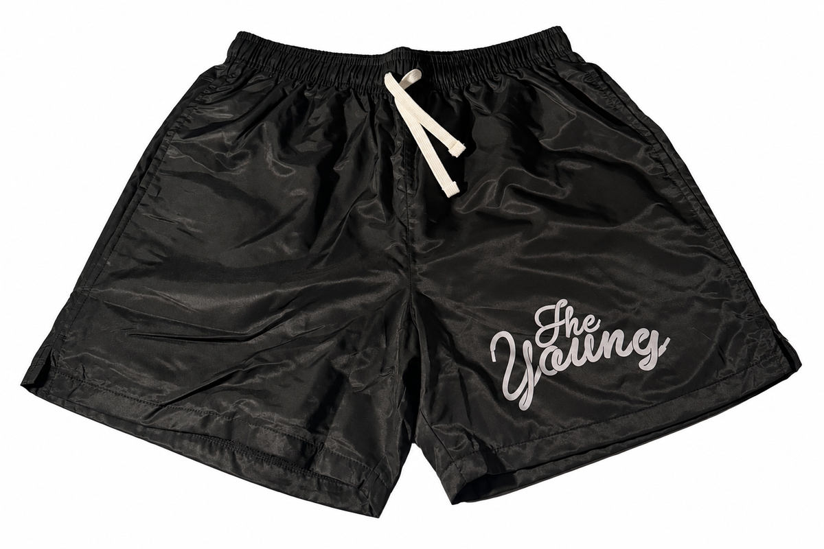 THE YOUNGEST RUNNING SHORTS- BLACK