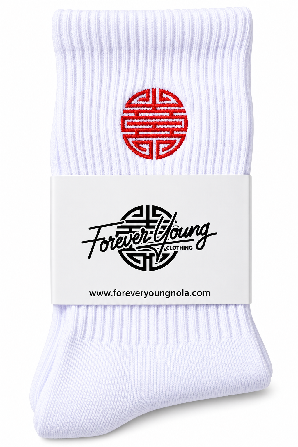 EMBLEM CREW SOCKS- RED