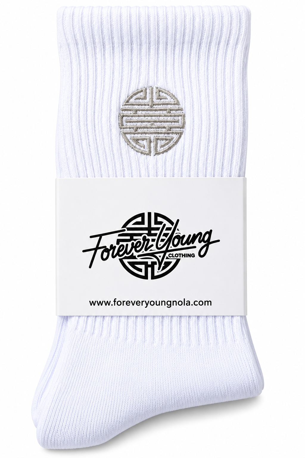 EMBLEM CREW SOCKS- GREY