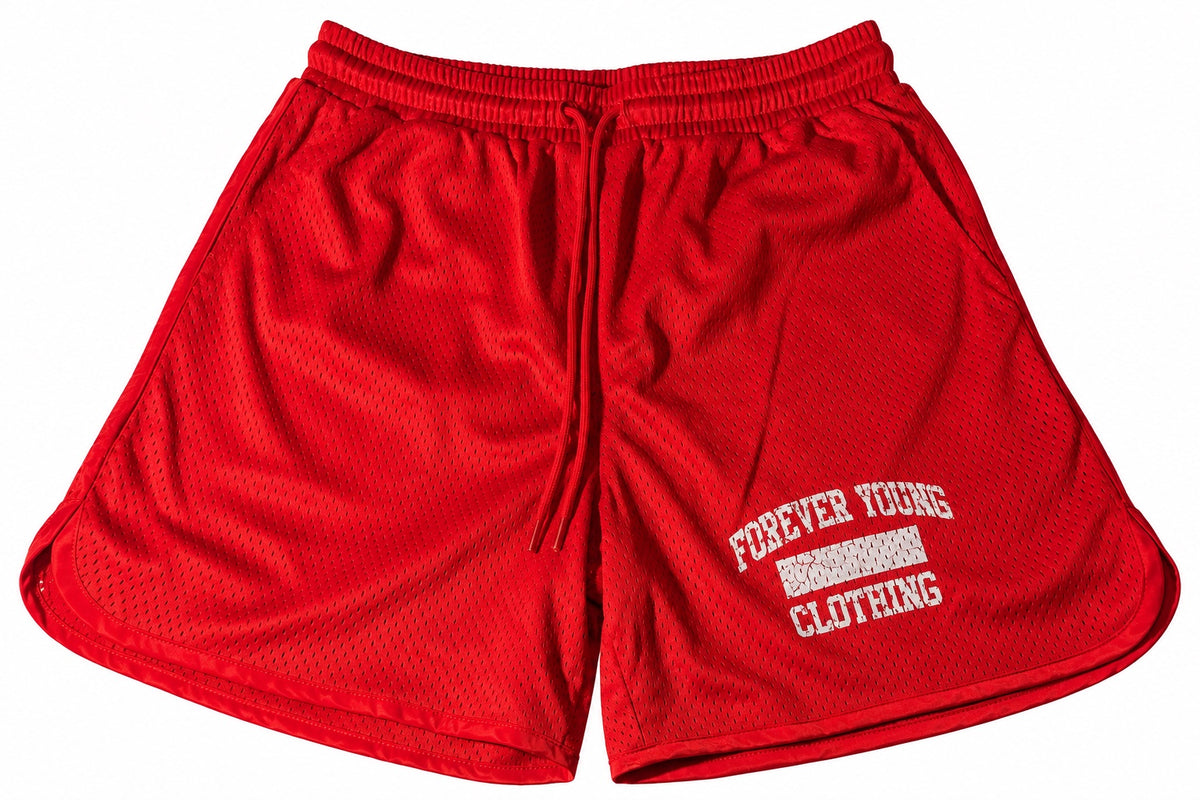 HERITAGE MESH SHORTS- RED