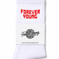 FOREVER YOUNG LOGO CREW SOCKS- RED