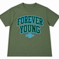 VARSITY TEE- GREEN/DARK GREEN/SKY BLUE