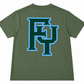 VARSITY TEE- GREEN/DARK GREEN/SKY BLUE