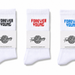 FOREVER YOUNG LOGO CREW SOCKS- ROYAL BLUE