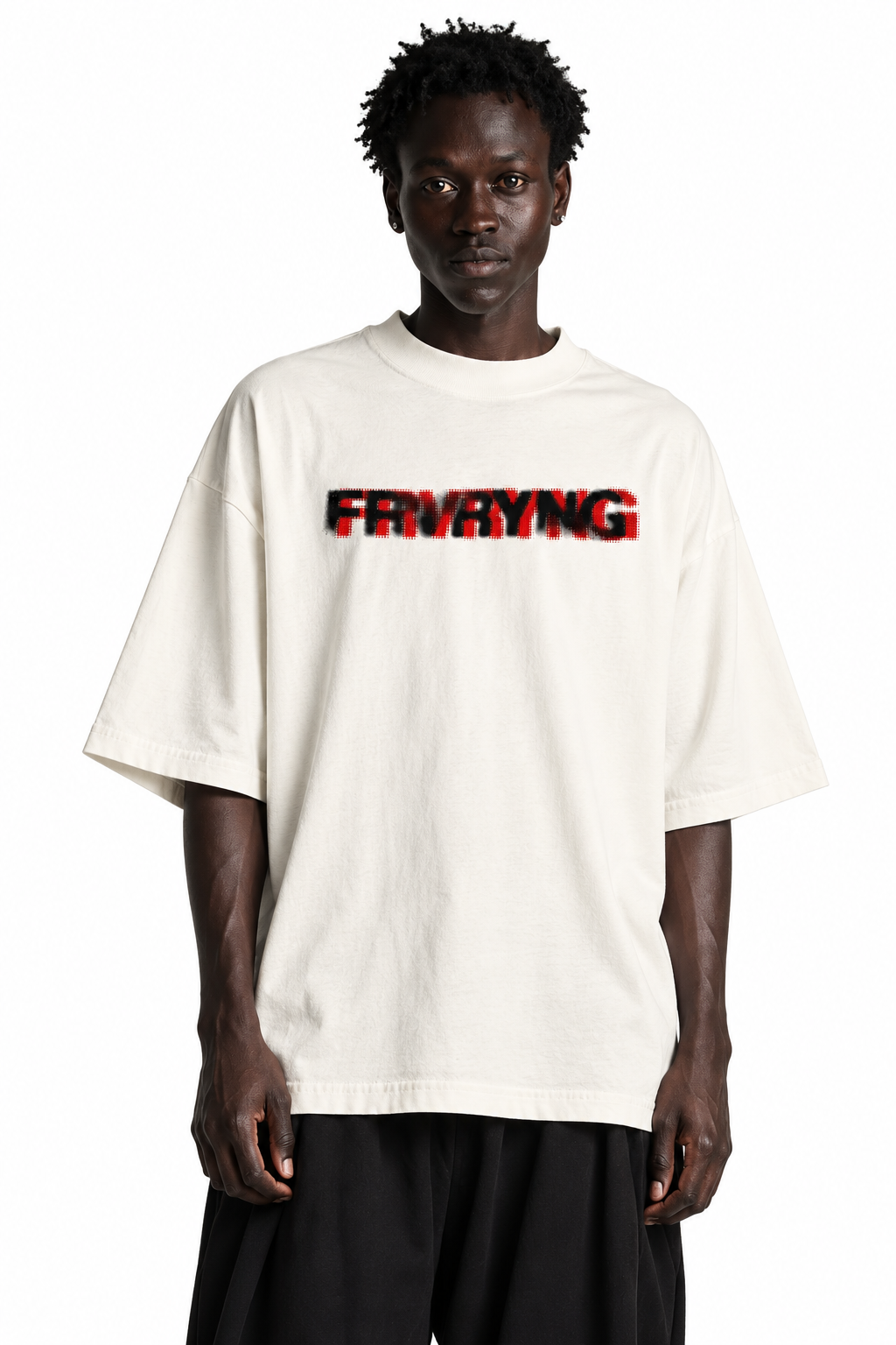 DIGITAL FADE HEAVYWEIGHT TEE- WHITE