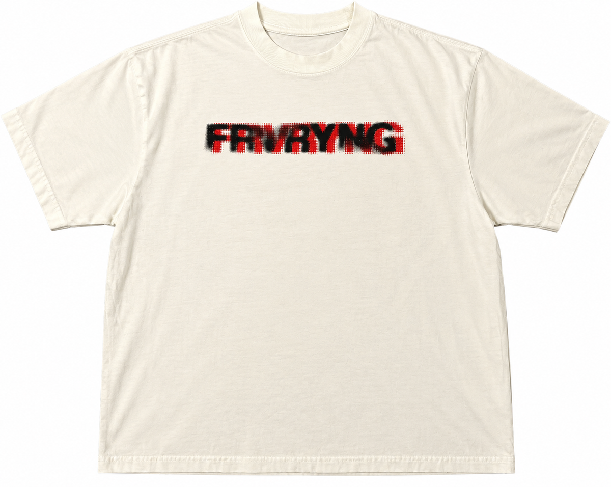 DIGITAL FADE HEAVYWEIGHT TEE- WHITE