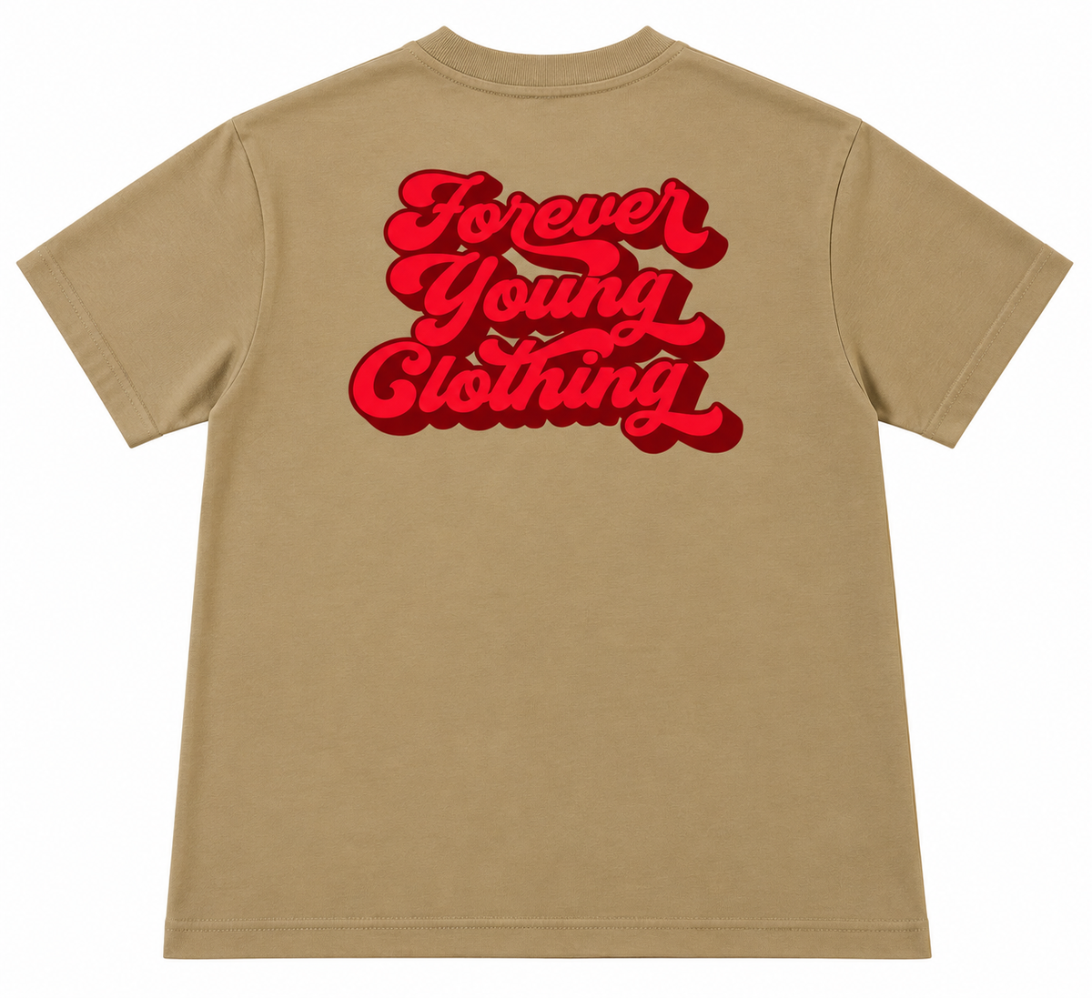 STACKED LOGO HEAVYWEIGHT TEE- SAND