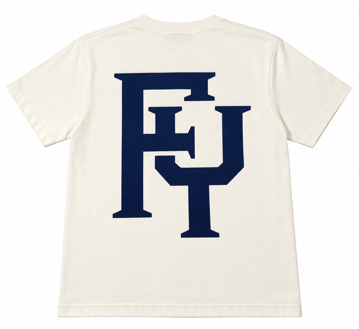 VARSITY TEE- WHITE/NAVY BLUE