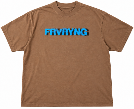 DIGITAL FADE HEAVYWEIGHT TEE- BROWN