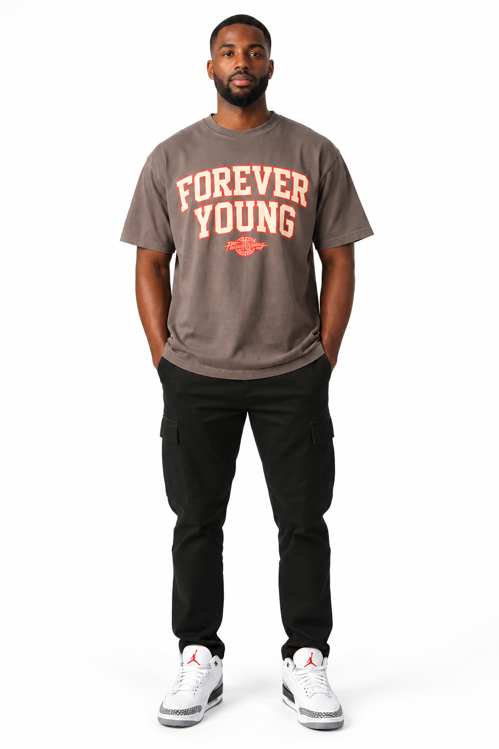 VARSITY TEE- VINTAGE BROWN/CREAM/RED
