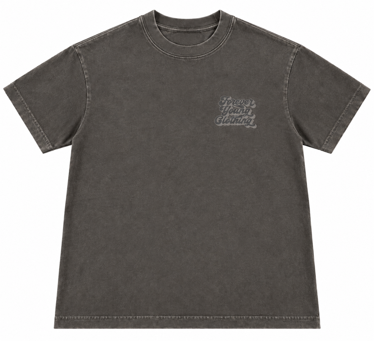 STACKED LOGO HEAVYWEIGHT TEE- CEMENT