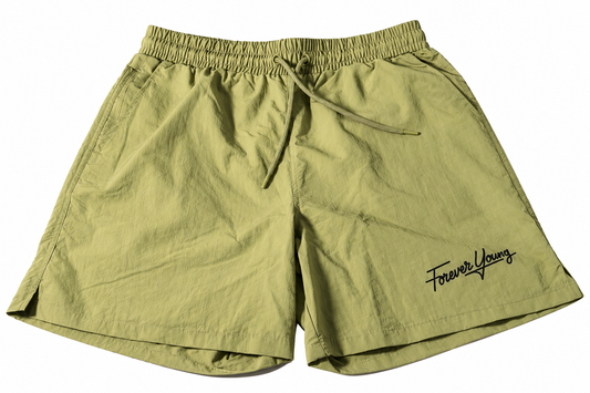 SCRIPT RUNNING SHORTS- SAGE GREEN