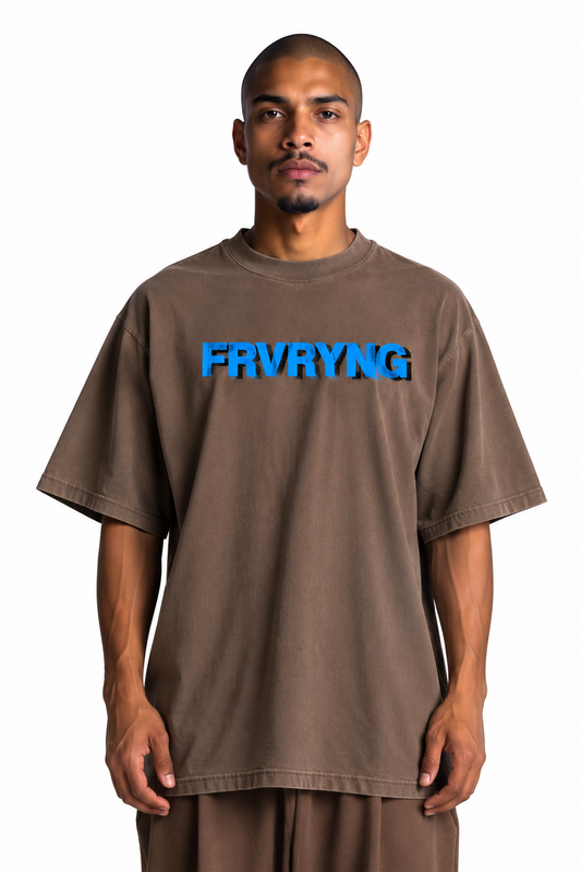 DIGITAL FADE HEAVYWEIGHT TEE- BROWN