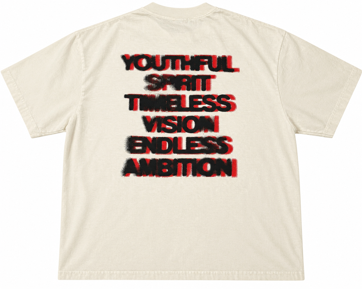 DIGITAL FADE HEAVYWEIGHT TEE- WHITE
